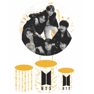 KIT CAPA PAINEL REDONDO E CILÍNDROS KPOP BTS | TECIDO PREMIUM  | VÁRIOS MODELOS.