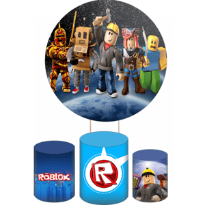 KIT CAPA PAINEL REDONDO E CILÍNDROS ROBLOX | TECIDO PREMIUM  | VÁRIOS MODELOS.