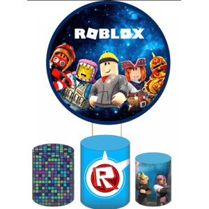 KIT CAPA PAINEL REDONDO E CILÍNDROS ROBLOX | TECIDO PREMIUM  | VÁRIOS MODELOS.