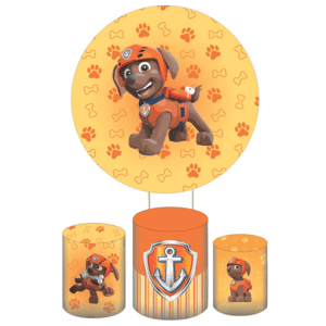 KIT CAPA PAINEL REDONDO E CILÍNDROS PATRULHA CANINA | TECIDO PREMIUM  | VÁRIOS MODELOS.