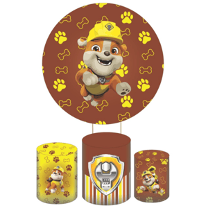 KIT CAPA PAINEL REDONDO E CILÍNDROS PATRULHA CANINA | TECIDO PREMIUM  | VÁRIOS MODELOS.