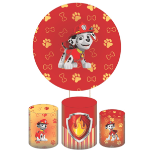 KIT CAPA PAINEL REDONDO E CILÍNDROS PATRULHA CANINA | TECIDO PREMIUM  | VÁRIOS MODELOS.