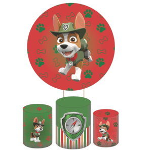 KIT CAPA PAINEL REDONDO E CILÍNDROS PATRULHA CANINA | TECIDO PREMIUM  | VÁRIOS MODELOS.