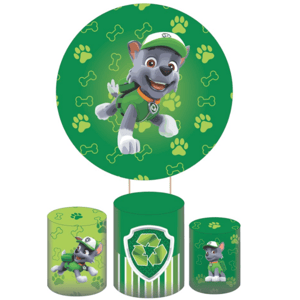 KIT CAPA PAINEL REDONDO E CILÍNDROS PATRULHA CANINA | TECIDO PREMIUM  | VÁRIOS MODELOS.