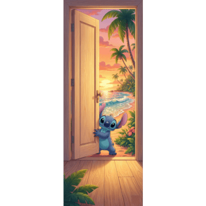 CAPA PAINEL PORTA STITCH | TECIDO PREMIUM  | VÁRIOS MODELOS - 85cm x 2.10M