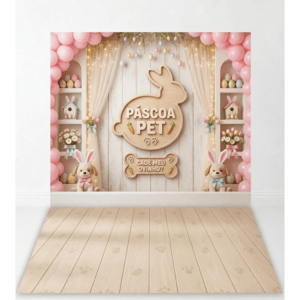 CAPA FUNDO FOTOGRÁFICO PET PÁSCOA COELHO | TECIDO PREMIUM  | VÁRIOS MODELOS. - 1.20X1.70M