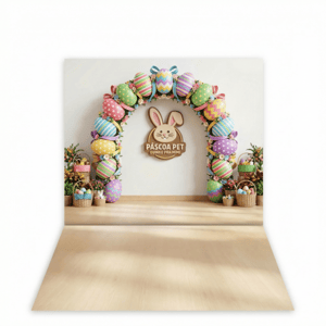 CAPA FUNDO FOTOGRÁFICO PET PÁSCOA COELHO | TECIDO PREMIUM  | VÁRIOS MODELOS. - 1.20X1.70M