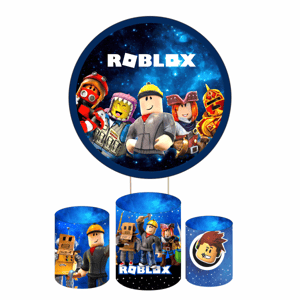 KIT CAPA PAINEL REDONDO E CILÍNDROS ROBLOX | TECIDO PREMIUM  | VÁRIOS MODELOS.