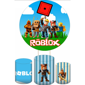 KIT CAPA PAINEL REDONDO E CILÍNDROS ROBLOX | TECIDO PREMIUM  | VÁRIOS MODELOS.