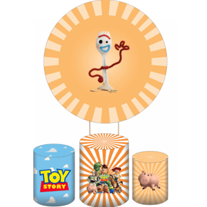 KIT CAPA PAINEL REDONDO E CILÍNDROS TOY STORY | TECIDO PREMIUM  | VÁRIOS MODELOS.