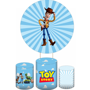 KIT CAPA PAINEL REDONDO E CILÍNDROS TOY STORY | TECIDO PREMIUM  | VÁRIOS MODELOS.