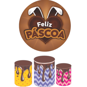 KIT CAPA PAINEL REDONDO E CILÍNDROS PÁSCOA | TECIDO PREMIUM  | VÁRIOS MODELOS.