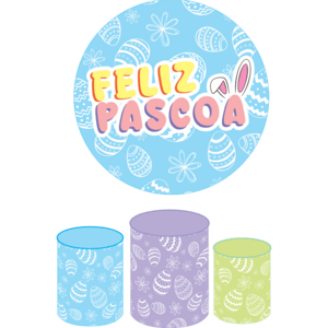 KIT CAPA PAINEL REDONDO E CILÍNDROS PÁSCOA | TECIDO PREMIUM  | VÁRIOS MODELOS.