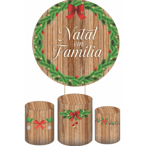 KIT CAPA PAINEL REDONDO E CILÍNDROS NATAL | TECIDO PREMIUM  | VÁRIOS MODELOS.