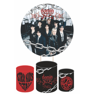 KIT CAPA PAINEL REDONDO E CILÍNDROS STRAY KIDS KPOP | TECIDO PREMIUM  | VÁRIOS MODELOS.