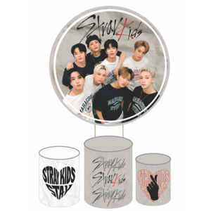 KIT CAPA PAINEL REDONDO E CILÍNDROS STRAY KIDS KPOP | TECIDO PREMIUM  | VÁRIOS MODELOS.