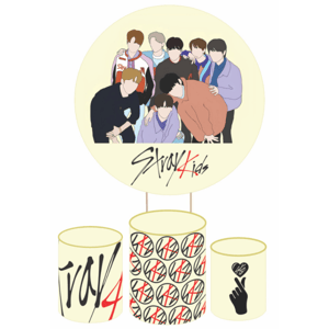 KIT CAPA PAINEL REDONDO E CILÍNDROS STRAY KIDS KPOP | TECIDO PREMIUM  | VÁRIOS MODELOS.