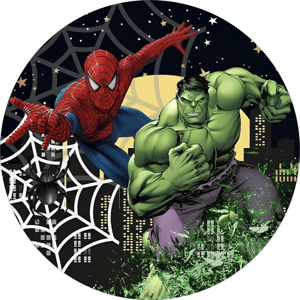 CAPA PAINEL REDONDO HERÓI HOMEM-ARANHA | TECIDO PREMIUM  | VÁRIOS MODELOS - 1.50X1.50M E 50X50CM