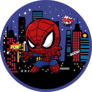 CAPA PAINEL REDONDO HERÓI HOMEM-ARANHA | TECIDO PREMIUM  | VÁRIOS MODELOS - 1.50X1.50M E 50X50CM