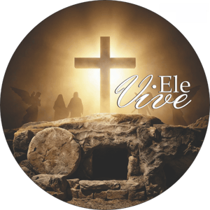 CAPA PAINEL REDONDO PÁSCOA CRISTÃ | TECIDO PREMIUM  | VÁRIOS MODELOS - 1.50X1.50M E 50X50CM