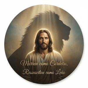 CAPA PAINEL REDONDO PÁSCOA CRISTÃ | TECIDO PREMIUM  | VÁRIOS MODELOS - 1.50X1.50M E 50X50CM