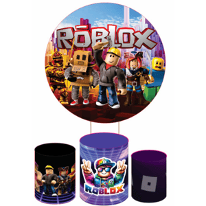 KIT CAPA PAINEL REDONDO E CILÍNDROS ROBLOX | TECIDO PREMIUM  | VÁRIOS MODELOS.