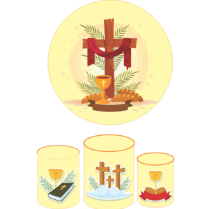 KIT CAPA PAINEL REDONDO E CILÍNDROS PÁSCOA | TECIDO PREMIUM  | VÁRIOS MODELOS.