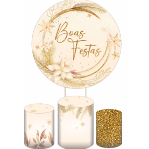 KIT CAPA PAINEL REDONDO E CILÍNDROS ANO NOVO  | TECIDO PREMIUM  | VÁRIOS MODELOS.