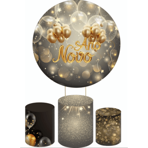 KIT CAPA PAINEL REDONDO E CILÍNDROS ANO NOVO  | TECIDO PREMIUM  | VÁRIOS MODELOS.