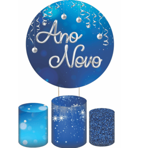 KIT CAPA PAINEL REDONDO E CILÍNDROS ANO NOVO  | TECIDO PREMIUM  | VÁRIOS MODELOS.