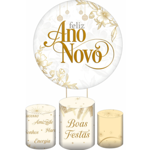 KIT CAPA PAINEL REDONDO E CILÍNDROS ANO NOVO  | TECIDO PREMIUM  | VÁRIOS MODELOS.