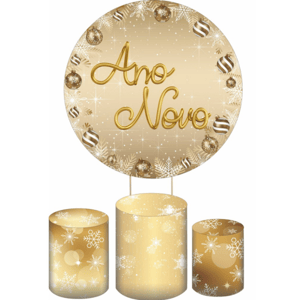 KIT CAPA PAINEL REDONDO E CILÍNDROS ANO NOVO  | TECIDO PREMIUM  | VÁRIOS MODELOS.