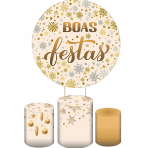 KIT CAPA PAINEL REDONDO E CILÍNDROS ANO NOVO  | TECIDO PREMIUM  | VÁRIOS MODELOS.