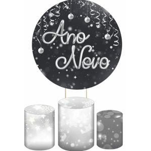 KIT CAPA PAINEL REDONDO E CILÍNDROS ANO NOVO  | TECIDO PREMIUM  | VÁRIOS MODELOS.