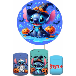 KIT CAPA PAINEL REDONDO E CILÍNDROS HALLOWEEN  | TECIDO PREMIUM  | VÁRIOS MODELOS.