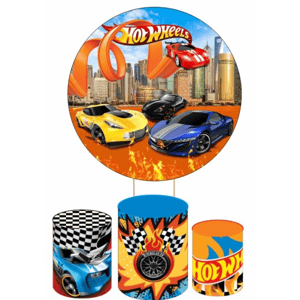 KIT CAPA PAINEL REDONDO E CILÍNDROS HOT WHEELS | TECIDO PREMIUM  | VÁRIOS MODELOS.