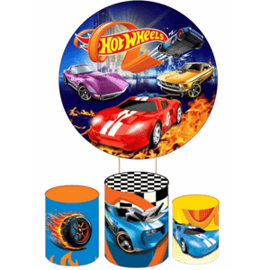 KIT CAPA PAINEL REDONDO E CILÍNDROS HOT WHEELS | TECIDO PREMIUM  | VÁRIOS MODELOS.
