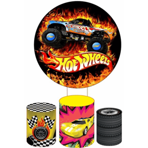 KIT CAPA PAINEL REDONDO E CILÍNDROS HOT WHEELS | TECIDO PREMIUM  | VÁRIOS MODELOS.
