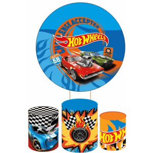 KIT CAPA PAINEL REDONDO E CILÍNDROS HOT WHEELS | TECIDO PREMIUM  | VÁRIOS MODELOS.