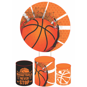 KIT CAPA PAINEL REDONDO E CILÍNDROS BASQUETE | TECIDO PREMIUM  | VÁRIOS MODELOS.