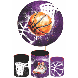 KIT CAPA PAINEL REDONDO E CILÍNDROS BASQUETE | TECIDO PREMIUM  | VÁRIOS MODELOS.