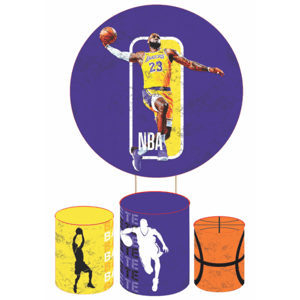 KIT CAPA PAINEL REDONDO E CILÍNDROS BASQUETE | TECIDO PREMIUM  | VÁRIOS MODELOS.