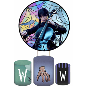 KIT CAPA PAINEL REDONDO E CILÍNDROS WANDINHA | TECIDO PREMIUM  | VÁRIOS MODELOS.