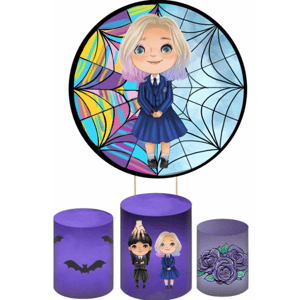 KIT CAPA PAINEL REDONDO E CILÍNDROS WANDINHA | TECIDO PREMIUM  | VÁRIOS MODELOS.