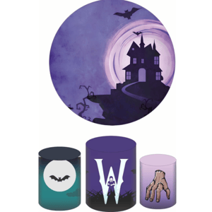 KIT CAPA PAINEL REDONDO E CILÍNDROS WANDINHA | TECIDO PREMIUM  | VÁRIOS MODELOS.