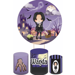 KIT CAPA PAINEL REDONDO E CILÍNDROS WANDINHA | TECIDO PREMIUM  | VÁRIOS MODELOS.