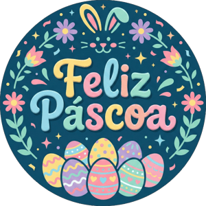 CAPA PAINEL REDONDO PÁSCOA COELHO | TECIDO PREMIUM  | VÁRIOS MODELOS - 1.50X1.50M E 50X50CM