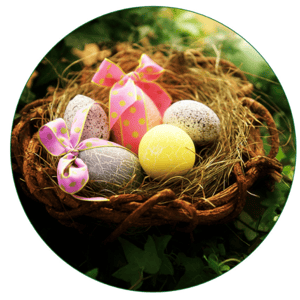 CAPA PAINEL REDONDO PÁSCOA COELHO | TECIDO PREMIUM  | VÁRIOS MODELOS - 1.50X1.50M E 50X50CM