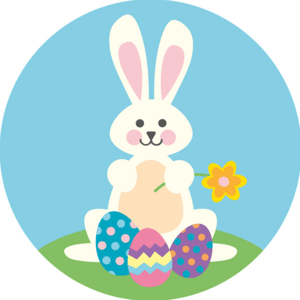 CAPA PAINEL REDONDO PÁSCOA COELHO | TECIDO PREMIUM  | VÁRIOS MODELOS - 1.50X1.50M E 50X50CM