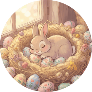 CAPA PAINEL REDONDO PÁSCOA COELHO | TECIDO PREMIUM  | VÁRIOS MODELOS - 1.50X1.50M E 50X50CM